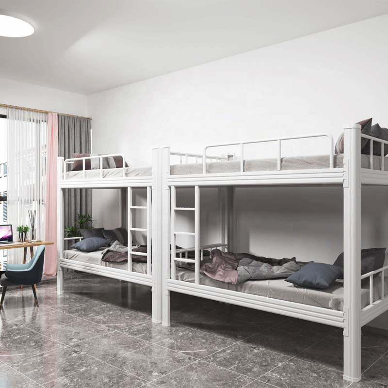 Modern adult metal bunk beds with ladder