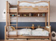 Custom solid wood children’s wooden bunk beds for bedrooms