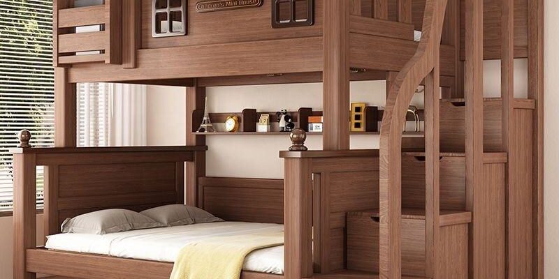 Bedroom furniture solid wood children’s bunk beds