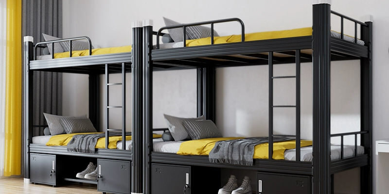Detachable adult dormitory metal bunk beds