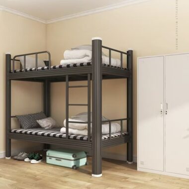 Student dormitory metal bunk beds for shared rooms
