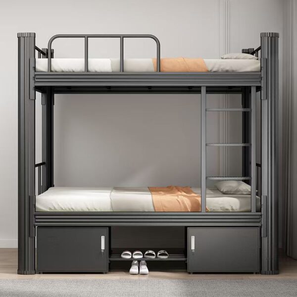 Student dormitory metal bunk beds for shared rooms