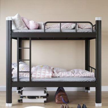 Student dormitory metal bunk beds for shared rooms