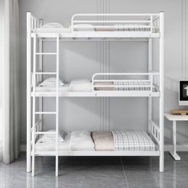 Modern metal triple bunk beds for staff dorms