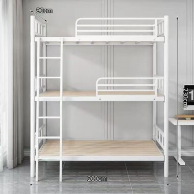 Modern metal triple bunk beds for staff dorms