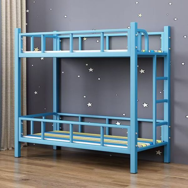 Durable kindergarten nap time metal bunk beds (2) Children’s metal bunk beds for kindergarten nap rooms