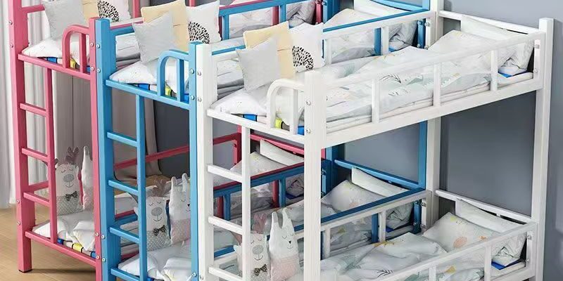 Children’s metal bunk beds for kindergarten nap rooms