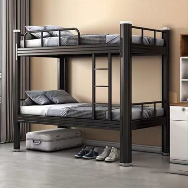 Heavy-duty metal bunk beds for dormitory housing