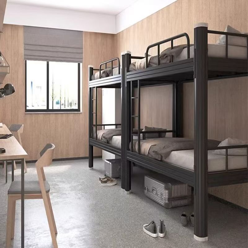 Heavy-duty metal bunk beds for dormitory housing