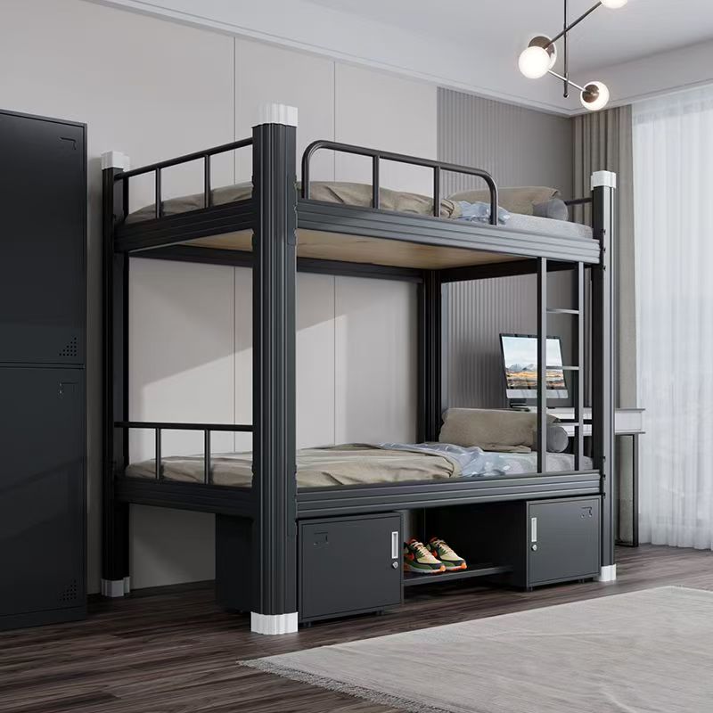 Heavy-duty metal bunk beds for dormitory housing
