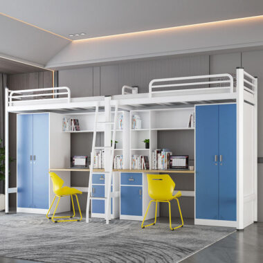Modern metal loft beds for dormitories and apartments