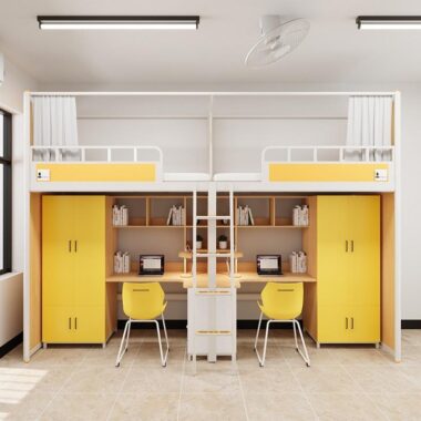 Modern metal loft beds for dormitories and apartments