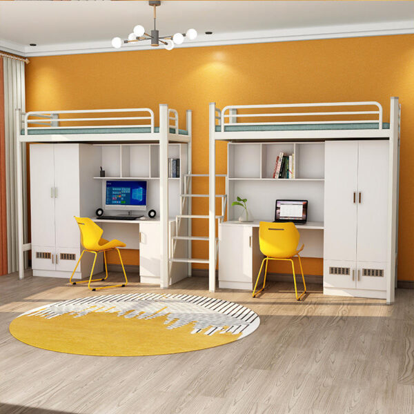 Modern metal loft beds for dormitories and apartments