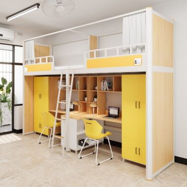 Modern metal loft beds for dormitories and apartments