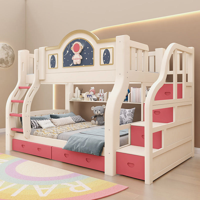 High-quality solid wood modern style children’s bunk beds