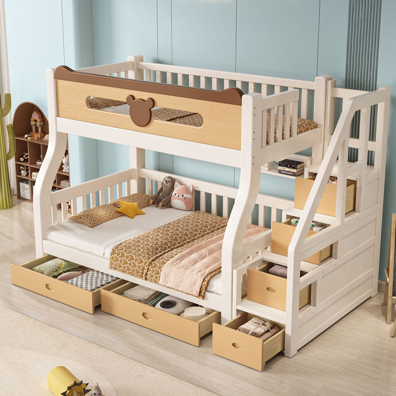 Latest design solid wood children’s wooden bunk beds