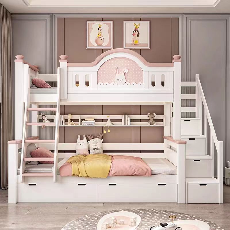 Latest design solid wood children’s wooden bunk beds