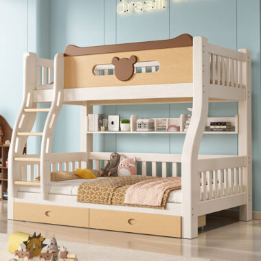 Latest design solid wood children’s wooden bunk beds