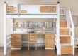 Solid wood multifunctional loft beds with storage