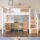 Solid wood multifunctional loft beds with storage