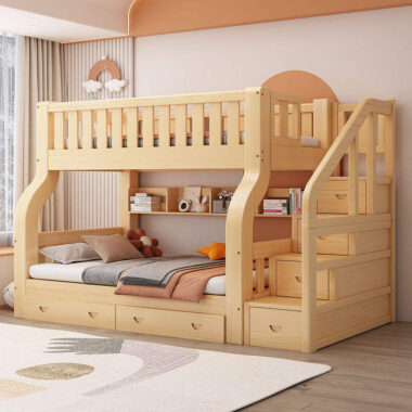 Solid wood children’s wooden bunk beds furniture design