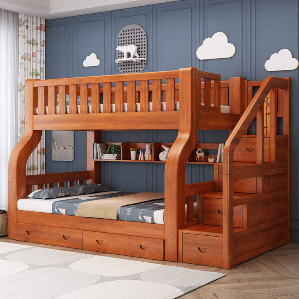Solid wood children’s wooden bunk beds furniture design