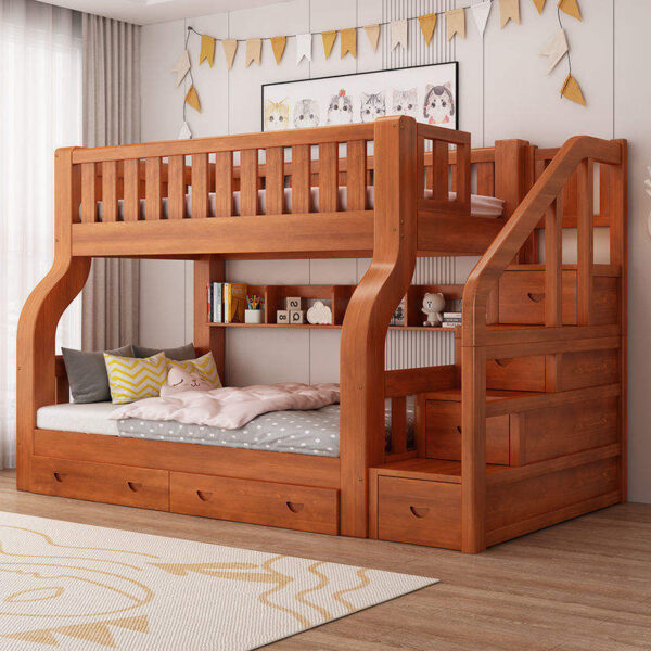 Solid wood children’s wooden bunk beds furniture design