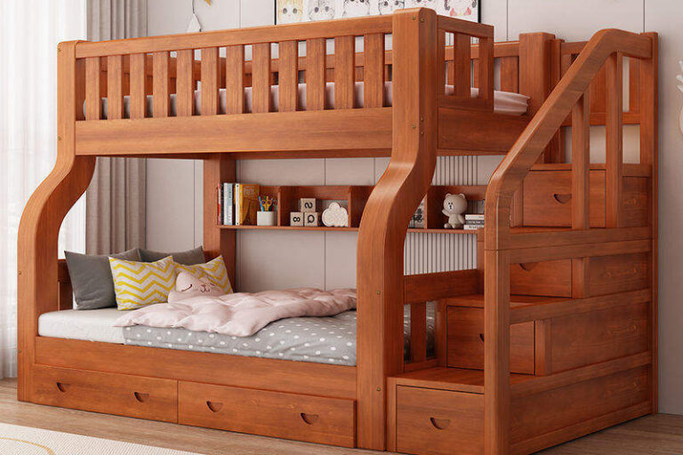Solid wood children’s wooden bunk beds furniture design