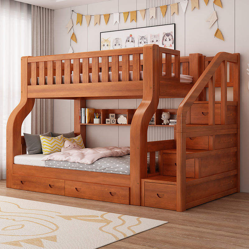 Solid wood children’s wooden bunk beds furniture design