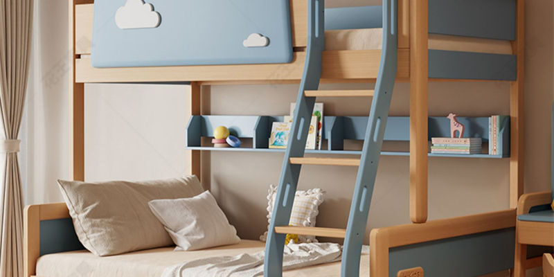 Luxury solid wood children’s wooden bunk beds wholesale