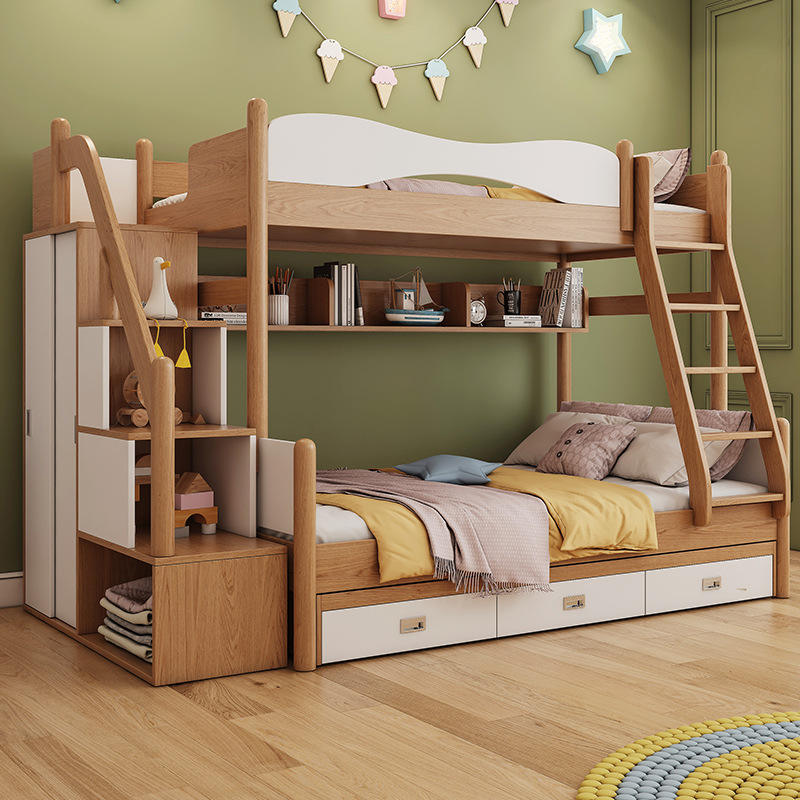 Luxury solid wood children’s wooden bunk beds wholesale