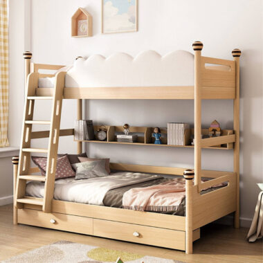 Luxury solid wood children’s wooden bunk beds wholesale