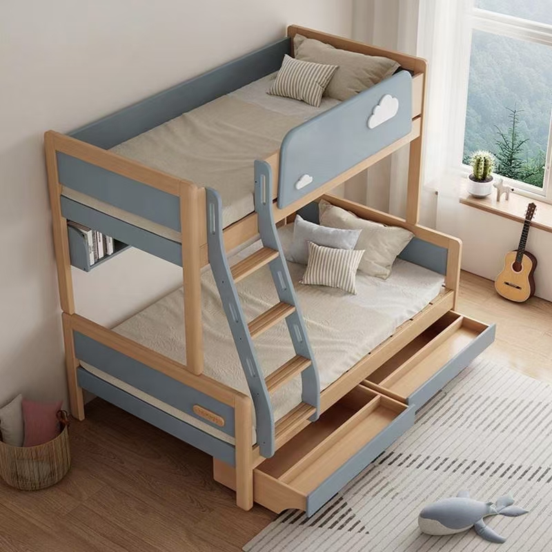 Luxury solid wood children’s wooden bunk beds wholesale
