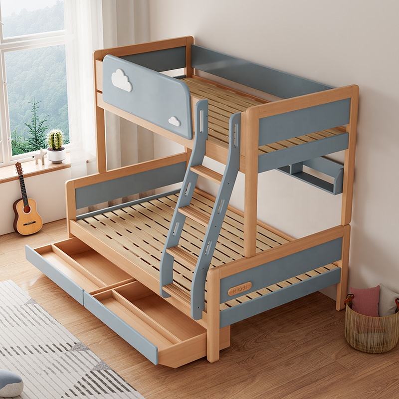Luxury solid wood children’s wooden bunk beds wholesale