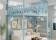 Nordic iron multifunctional loft beds for small homes