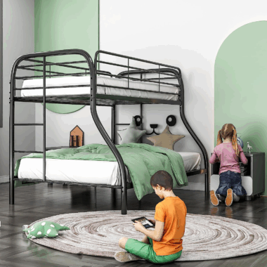 Durable modern design children’s metal bunk beds