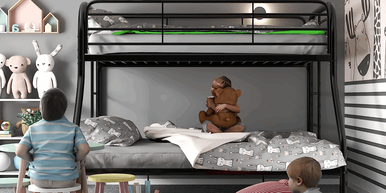 Durable modern design children’s metal bunk beds