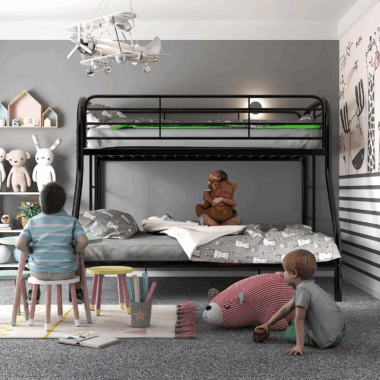 Durable modern design children’s metal bunk beds