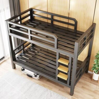 Reinforced heavy-duty adult metal bunk beds