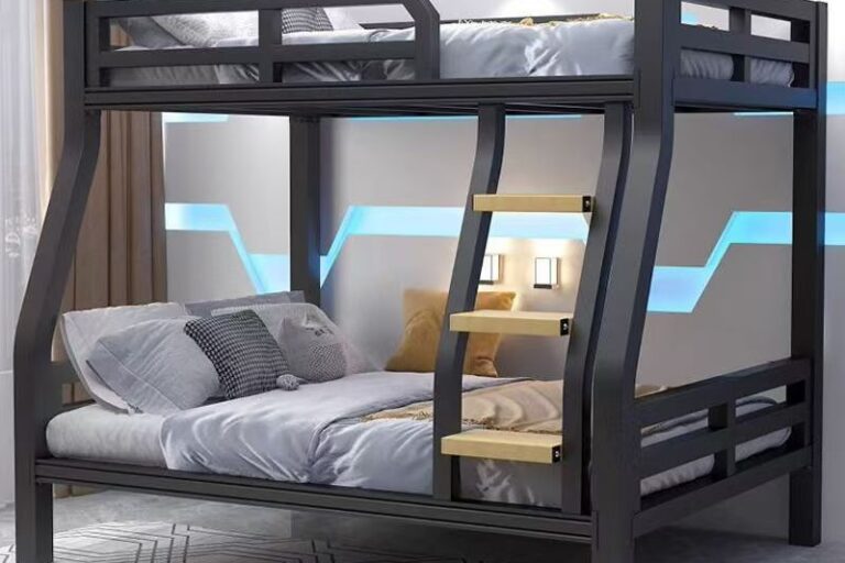 Reinforced heavy-duty adult metal bunk beds