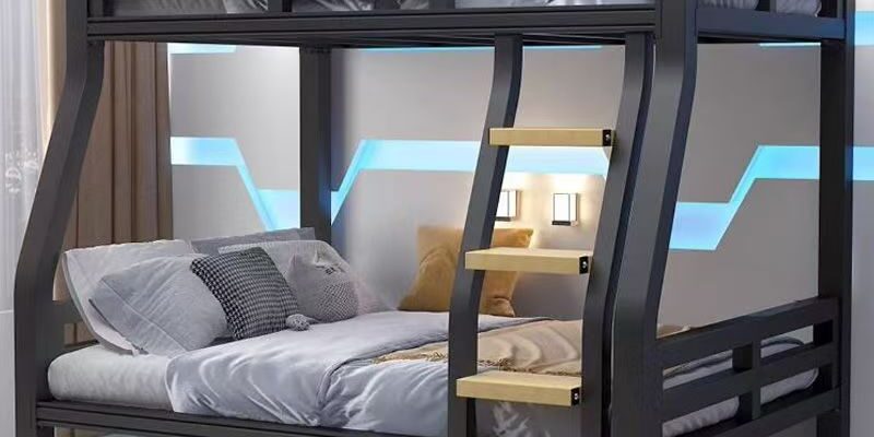Reinforced heavy-duty adult metal bunk beds