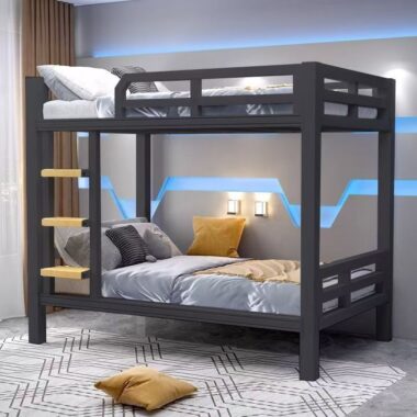 Reinforced heavy-duty adult metal bunk beds