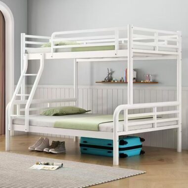 Reinforced heavy-duty metal bunk beds for dormitories