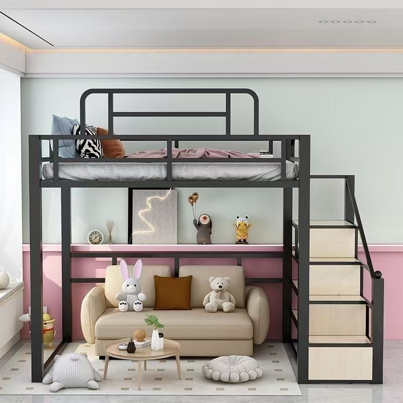 Creative iron loft beds for modern bedrooms