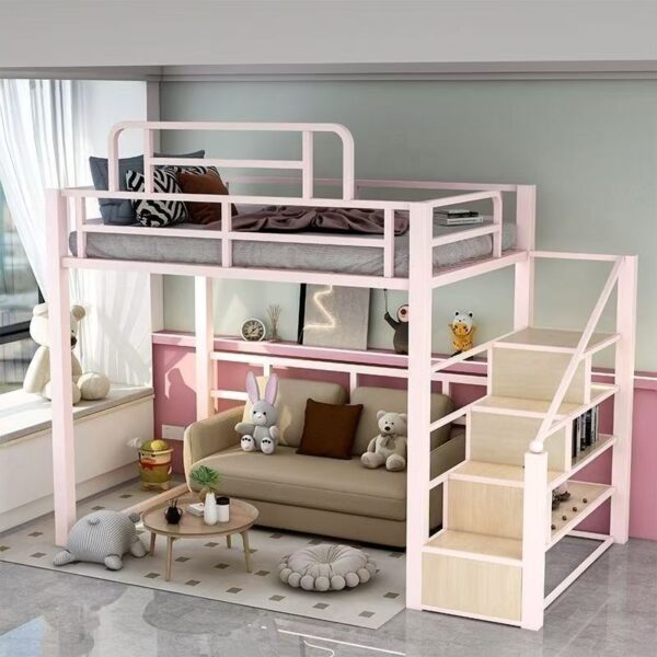 Creative iron loft beds for modern bedrooms