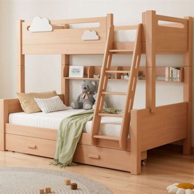Luxury modern solid wood children’s wooden bunk beds