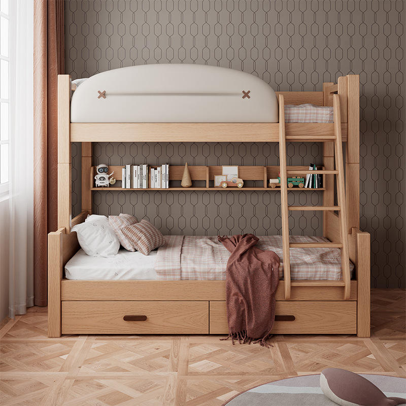 Luxury modern solid wood children’s wooden bunk beds