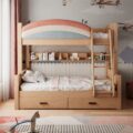 Luxury modern solid wood children’s wooden bunk beds