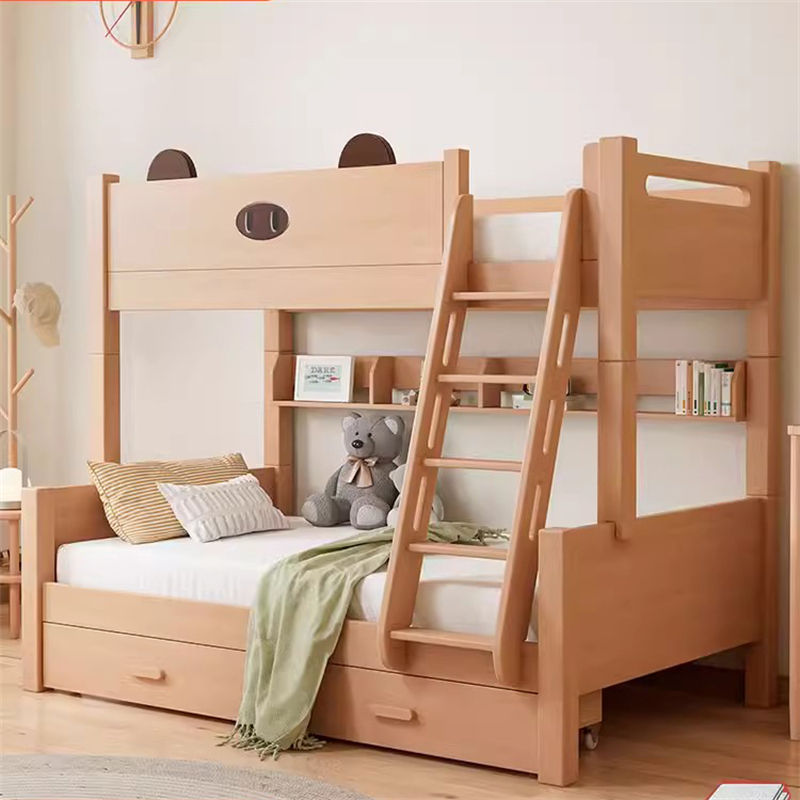 Luxury modern solid wood children’s wooden bunk beds