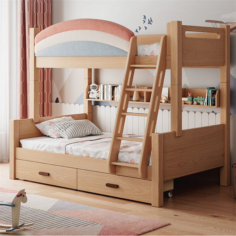 Luxury modern solid wood children’s wooden bunk beds